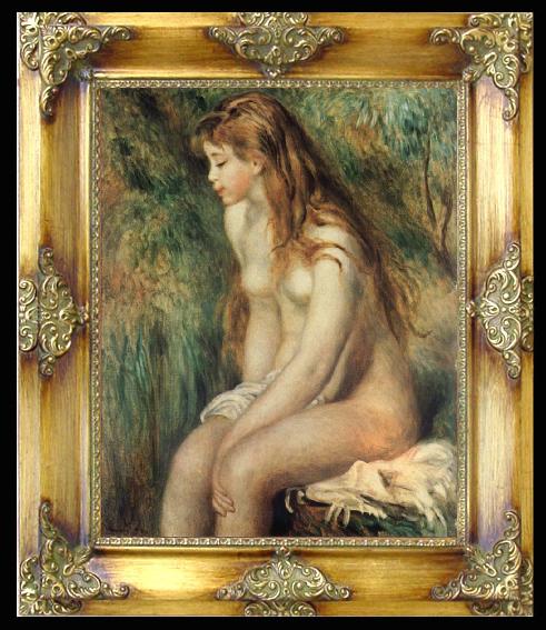 framed  Pierre-Auguste Renoir Young Girl Bathing, Ta039